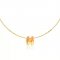 Hermes Cage d'H Necklace Red in Lacquer Yellow Gold